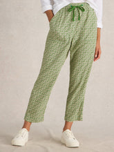 Load image into Gallery viewer, White Stuff UK Elle Linen Blend Trouser Green Print
