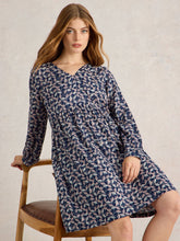 Load image into Gallery viewer, White Stuff UK Penelope Eco Vero Dress Navy Print
