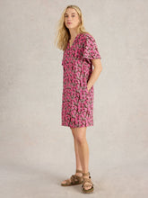 Load image into Gallery viewer, White Stuff UK Lindsay Linen Dress Pink Print

