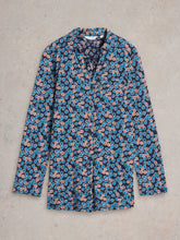 Load image into Gallery viewer, White Stuff UK Annie Longline Shirt Blue Print
