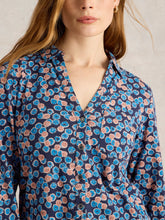 Load image into Gallery viewer, White Stuff UK Annie Longline Shirt Blue Print
