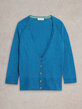 Load image into Gallery viewer, White Stuff UK Naria Linen Blend Cardi Bright Blue
