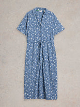 Load image into Gallery viewer, White Stuff UK Annie Jersey Shirt Dress Blue Print
