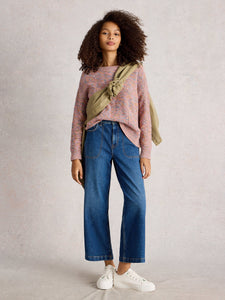 White Stuff UK Victoria Sweater Pink Multi