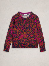 Load image into Gallery viewer, White Stuff UK Katie Print Sweater Navy Print
