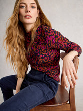 Load image into Gallery viewer, White Stuff UK Katie Print Sweater Navy Print
