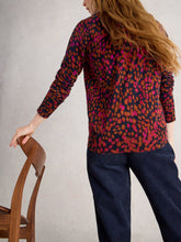 Load image into Gallery viewer, White Stuff UK Katie Print Sweater Navy Print
