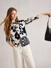 Load image into Gallery viewer, White Stuff UK Lulu Print Cardi Natural Multi
