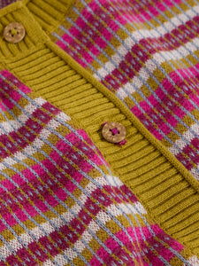 White Stuff UK Lulu Pattern Cardi Pink Multi