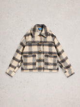 Load image into Gallery viewer, White Stuff UK Alexa Check Wool Blend Jacket Blue Multi
