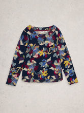 Load image into Gallery viewer, White Stuff UK Weaver Tee Navy Print
