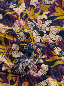 White Stuff UK Annie Jersey Shirt Navy Multi
