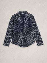 Load image into Gallery viewer, White Stuff UK Annie Jersey Shirt Navy Print
