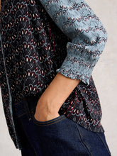 Load image into Gallery viewer, White Stuff UK May Mixed Print Top Blue Multi
