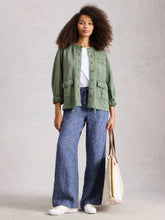 Load image into Gallery viewer, White Stuff UK Ally Linen Wide Leg Trouser Chambray Blue
