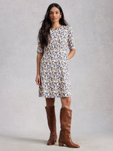 Load image into Gallery viewer, White Stuff UK Olivia Jersey Dress Blue Print
