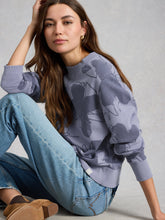 Load image into Gallery viewer, White Stuff UK Daydreamer Printed Sweatshirt Blue Print
