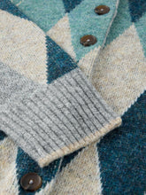 Load image into Gallery viewer, White Stuff UK Argyle Check Cardi Blue Multi
