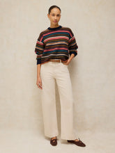 Load image into Gallery viewer, White Stuff UK Florence Stripe Sweater Navy Multi
