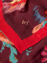 Load image into Gallery viewer, White Stuff UK Molly Midnight Square Scarf Plum Print
