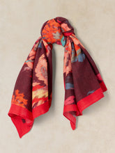 Load image into Gallery viewer, White Stuff UK Molly Midnight Square Scarf Plum Print
