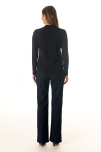 Brenda Beddome Placket Top Navy