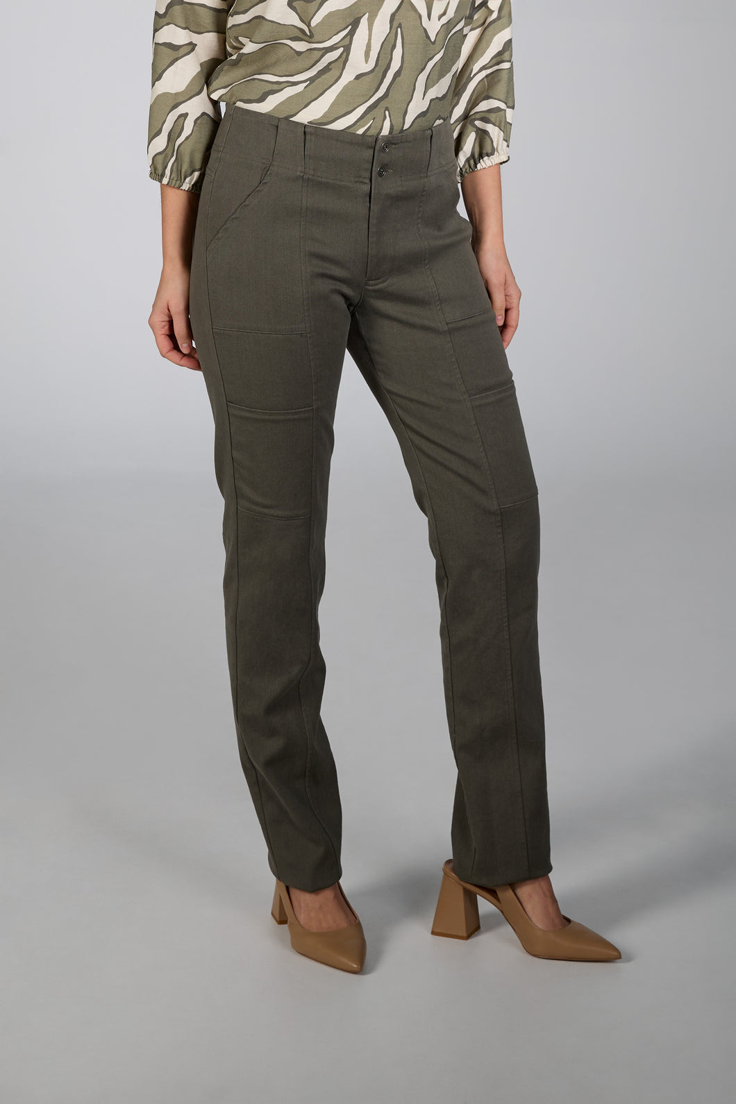Beddome Stretch Denim Cargo Pant Khaki
