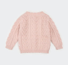 Load image into Gallery viewer, Petit Lem Floral Jacquard Cardigan Misty Pink
