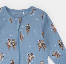 Load image into Gallery viewer, Petit Lem Otterly Festive Print Sleeper
