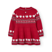 Load image into Gallery viewer, Boboli Fairisle Red Sweaterknit Dress and Tights
