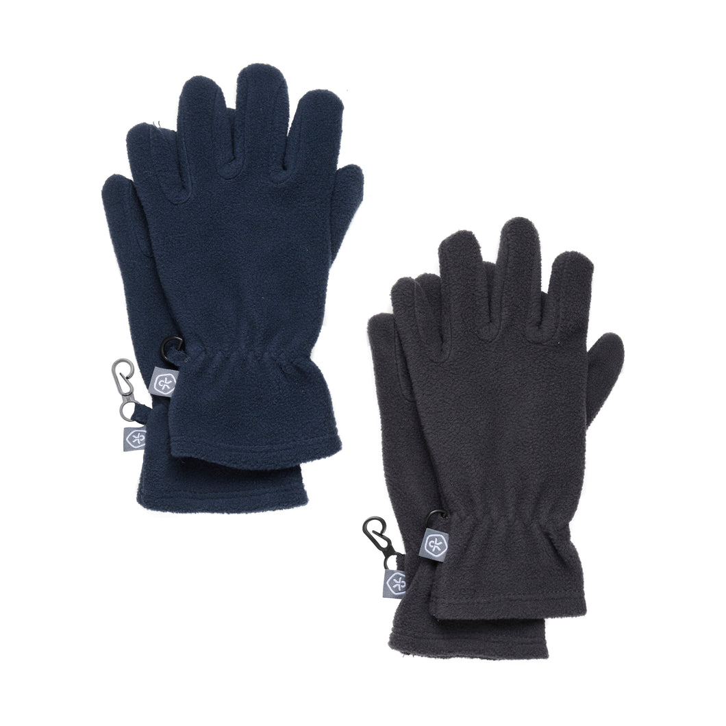 Color Kids Fleece 2-Pack Gloves Total Eclipse/Charcoal
