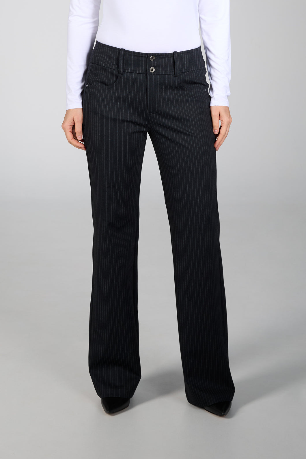 Beddome Pinstripe Wide Leg Jean Pinstripe