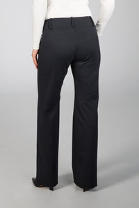 Beddome Wide Leg Ponte Pant Black Grey Check