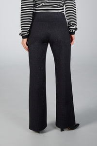 Beddome Pintuck Wide Leg Pant Black Mix