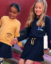 Load image into Gallery viewer, Boboli Applique Print Dress Navy
