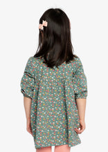 Load image into Gallery viewer, Deux Par Deux Sherpa Cat Floral Dress
