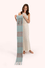 Load image into Gallery viewer, Powder UK Angelica Cozy Scarf Ice/Tangerine
