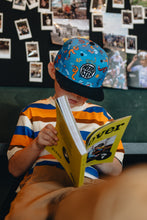 Load image into Gallery viewer, Headster Twisted Crayons Snapback Crisp Blue
