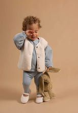 Load image into Gallery viewer, Noppies Sherpa Baby Vest Whitecap
