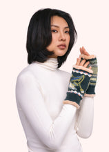 Load image into Gallery viewer, Powder UK Thistle Wrist Warmers Navy
