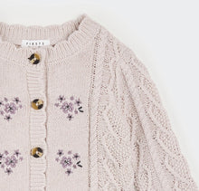 Load image into Gallery viewer, Petit Lem Floral Jacquard Cardigan
