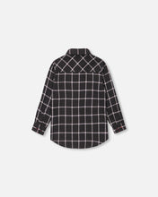 Load image into Gallery viewer, Deux Par Deux Plaid Flannel Shirt Black
