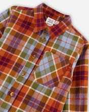 Load image into Gallery viewer, Deux Par Deux Plaid Flannel Shirt Adobe Plaid
