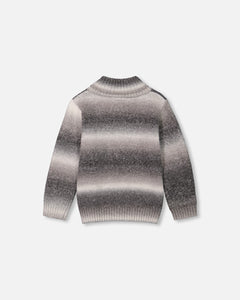 Deux Par Deux Grey Gradient Sweater
