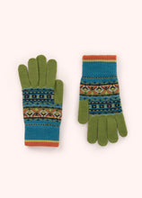 Load image into Gallery viewer, Powder UK Fairisle Gloves Teal Mix
