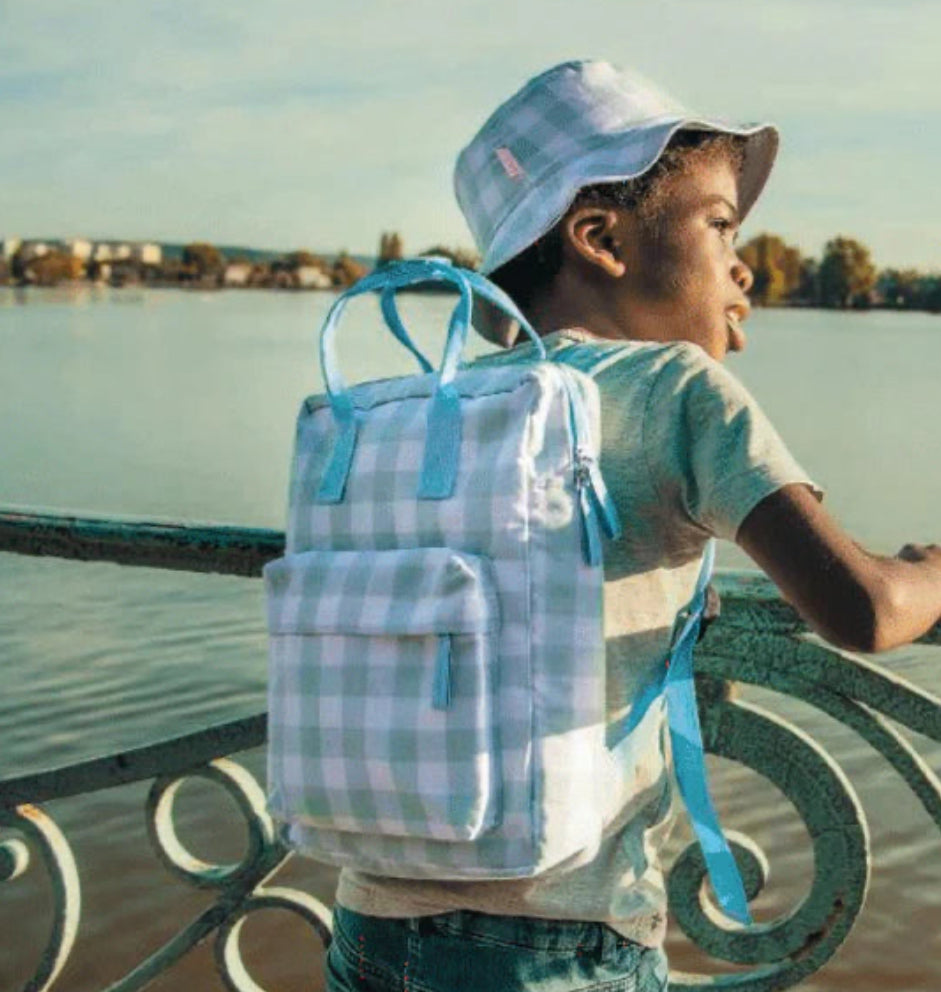Rockahula Retro Check Rucksack Blue