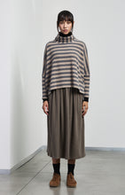 Load image into Gallery viewer, Neirami Stripe Soft Turtleneck Sweater Taupe/Grey
