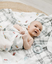 Load image into Gallery viewer, Loulou Lollipop All Aboard Swaddling Blanket
