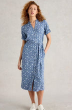 Load image into Gallery viewer, White Stuff UK Annie Jersey Shirt Dress Blue Print
