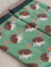 Load image into Gallery viewer, White Stuff UK Hedgehog Ankle Sock Green Multi
